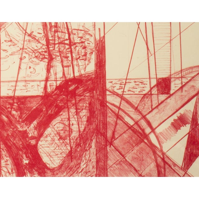 1980s 1983 Abstract Lithograph Print by Pat Stier For Sale - Image 5 of 8