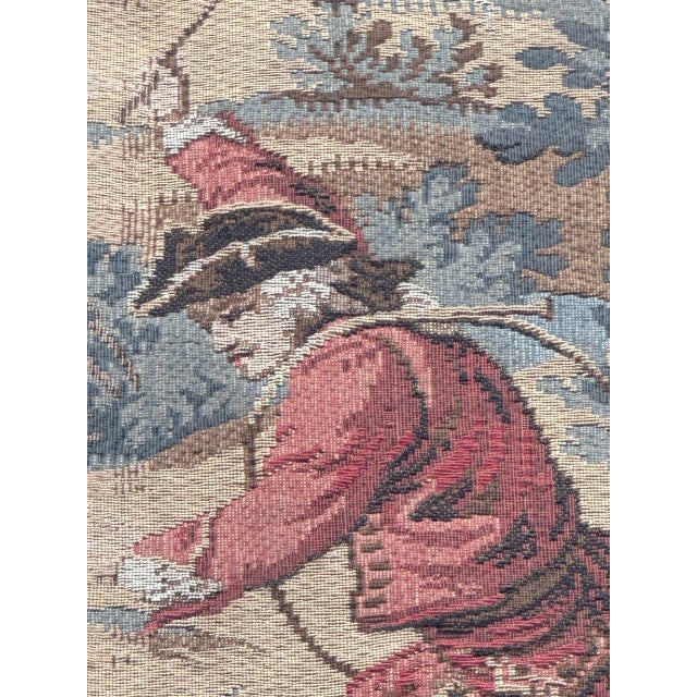 Vintage French Aubusson Jacquard Tapestry Hunting with Hounds, 1970s For Sale - Image 18 of 18