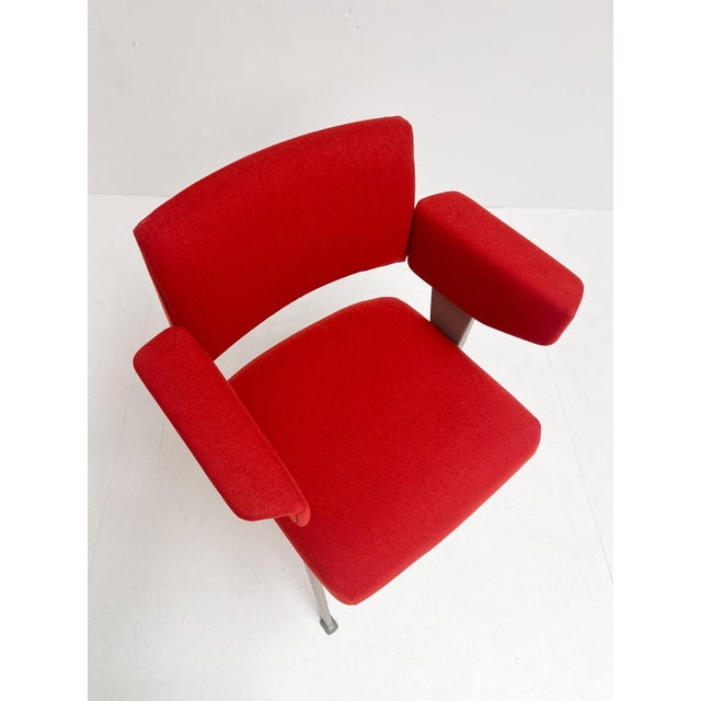 Dark Red Resort Chair by Friso Kramer for Ahrend de Cirkel, 1970s For Sale - Image 9 of 14