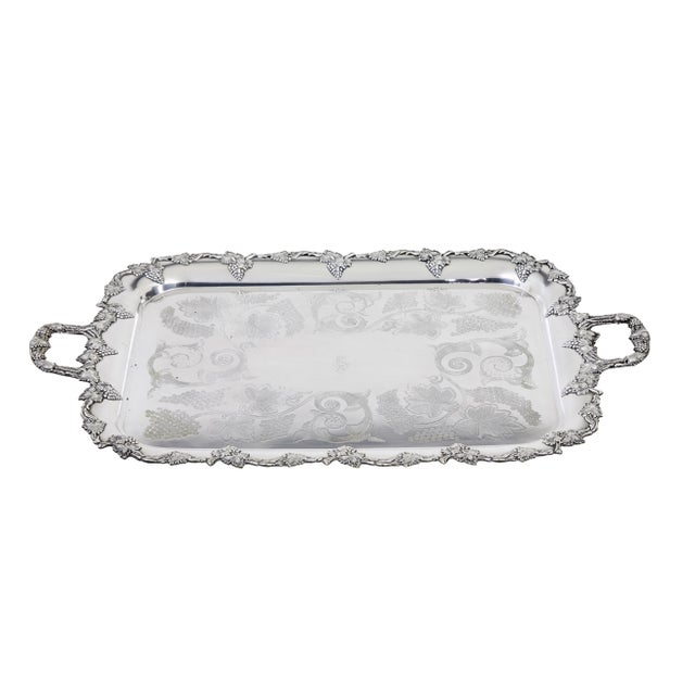1950s Vintage Silver Plate Trays, 1950, Set of 7 For Sale - Image 5 of 10