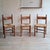 Brutalist Dining Chairs in Wood and Rush, 1970s, Set of 3 For Sale - Image 10 of 11