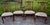 Vtg. Set of Four Heavily Carved Chippendale Style Cherry Side Dining Chairs For Sale - Image 4 of 16