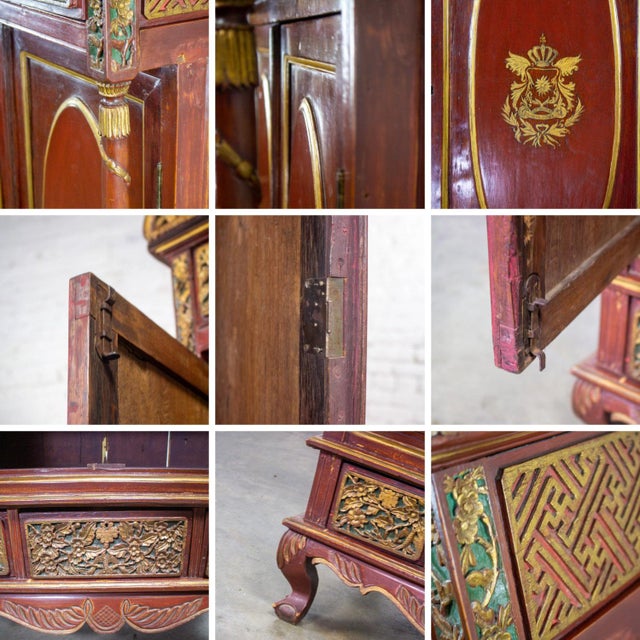 19th to Early 20th Century Indonesian Maduran Imperial Wedding or Jodang Dowry Chest for Groom For Sale - Image 12 of 18