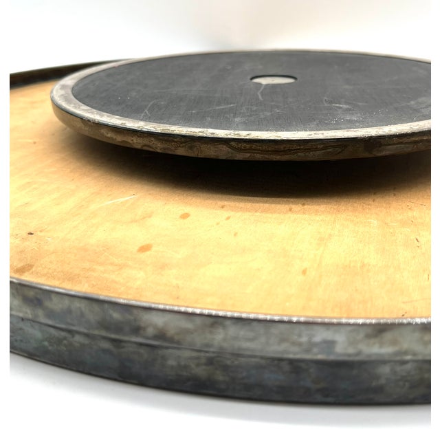 Asian Round Inlaid Turntable with Rural Scenes, 1960s For Sale - Image 6 of 14