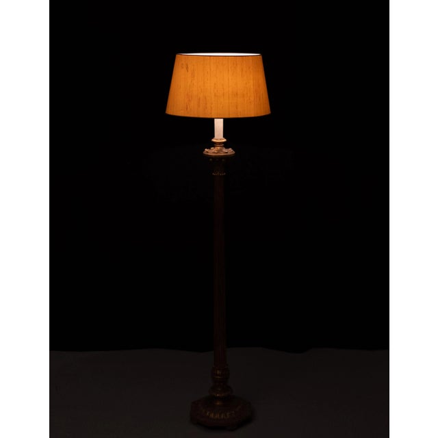 Italian Rococo Style Gilt Wood Floor Lamp, 1950s For Sale - Image 11 of 13