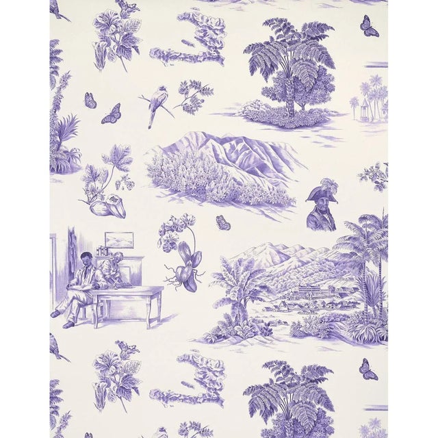 Created in collaboration with Haitian American fashion designer Victor Glemaud, Toussaint Toile wallpaper pays homage to...
