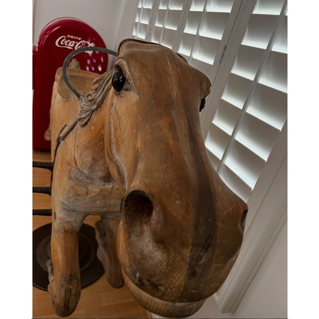 A captivating masterpiece of late 19th-to-early 20th-century American amusement history, this monumental, life-size carved...