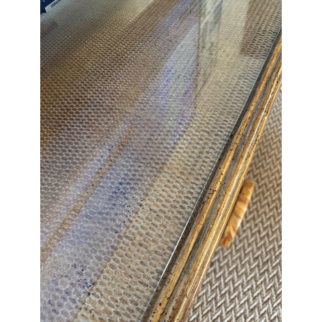 Tan Faux Bamboo and Seagrass Cabinet For Sale - Image 8 of 8