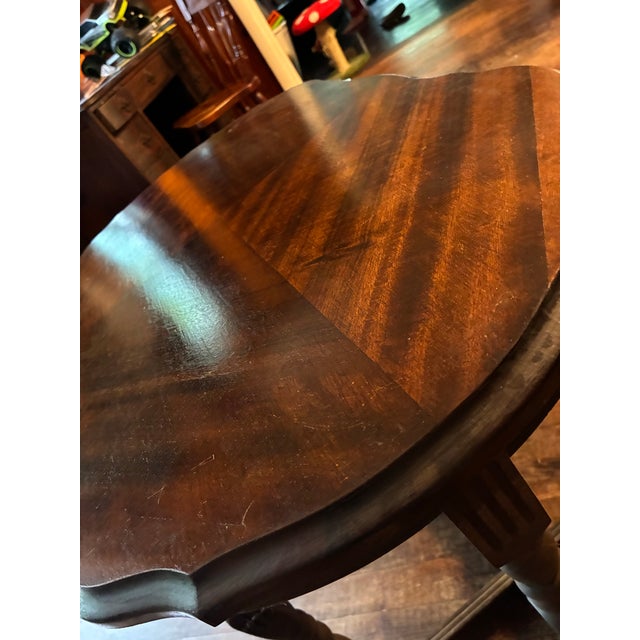 Wood Early 20th Century Scalloped Accent Table For Sale - Image 7 of 9