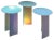 Isola Dichroic Satin Glass L, H and T Side Tables by Brajak Vitberg, Set of 3 For Sale