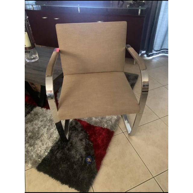 Knoll Brno Flat Bar Padded Armchair - Set of 5 For Sale In Los Angeles - Image 6 of 9