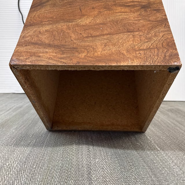 Burl Wood Veneer Pedestals, Set of Three For Sale - Image 11 of 18