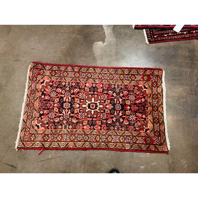 1990s Handwoven Persian Hamedan Area Rug 2'0" X 3'3" For Sale - Image 4 of 6