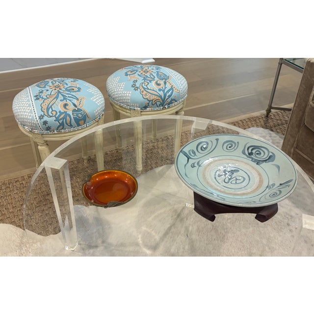 Mid-Century Evans Guilloche Enamel & Brass Dish / Catchall / Ashtray For Sale - Image 9 of 15