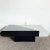 1980s Postmodern Black Gloss and Faux Stone Laminate Bullnose Coffee Table For Sale - Image 5 of 8