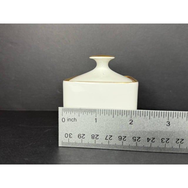 Vintage Rosenthal Germany 21-Piece Porcelain Coffee Service – White With Heavy Gold Trim, Mid-Century Modern For Sale - Image 10 of 18