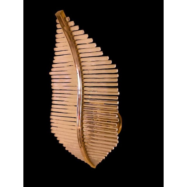 Gold Murano Glass Wall Lighting attributed to Gaetano Sciolari, Italy, 1970s, Set of 4 For Sale - Image 8 of 15