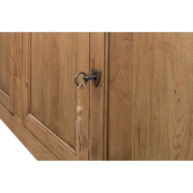 Traditional Credenza, 79" - Driftwood Four-Door For Sale In Raleigh - Image 6 of 11