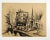WPA modernist style ink on paper cityscape of Portsmouth Virginia. Titled and dated 11/28/42 lower right corner. Unframed,...