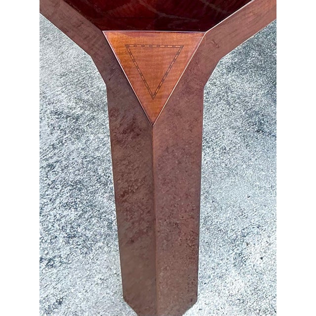 Vintage Lacquered Inlay Game Table For Sale - Image 15 of 18