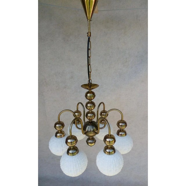 Vintage Bronze Chandelier, 1970s For Sale - Image 14 of 18