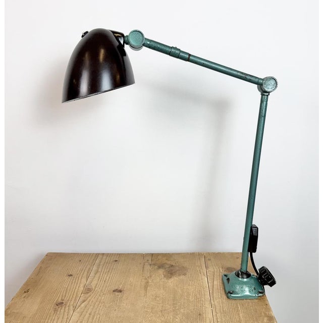 Mid-Century Modern Large Industrial Workshop Table Lamp from Elektrosvit, 1960s For Sale - Image 3 of 18