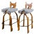 Exotic Carved Wood Camel Bar Stools - a Pair For Sale