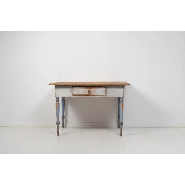 Small Swedish Folk Art Table, 1800s For Sale - Image 3 of 14