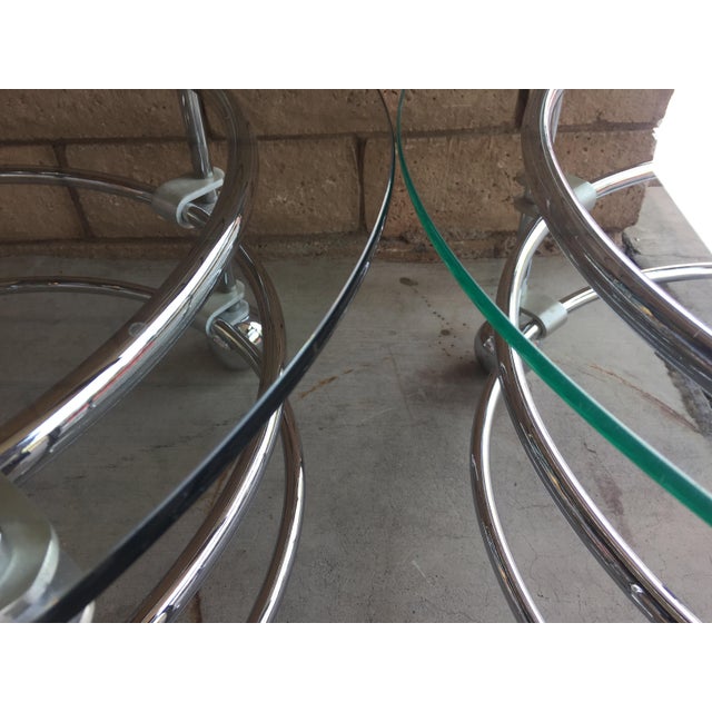 Mid Century Modern Jay Spectre for Century Furniture Chrome Side Tables - a Pair For Sale - Image 6 of 11