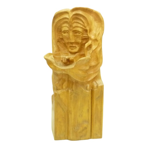 Anthroposophical Basswood Sculpture in the Dornach Style, 1940s For Sale