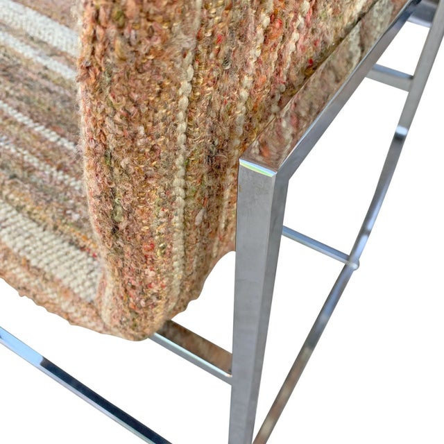 Burnt Orange Mid 20th Century Milo Baughman Side Chair For Sale - Image 8 of 12