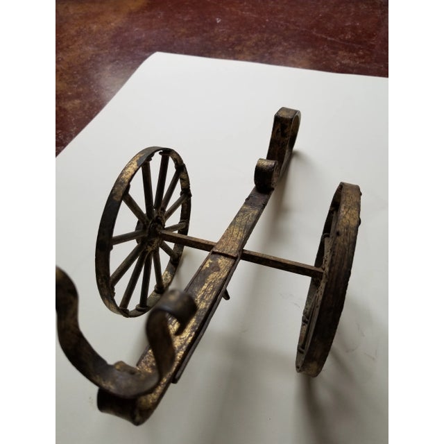 1960s Gilt Metal Wine Bottle Holder For Sale - Image 4 of 6