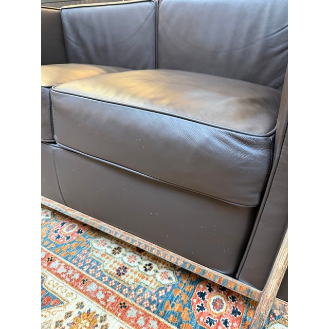 Modern Classics Corbusier Style Petite Loveseat For Sale In San Francisco - Image 6 of 12
