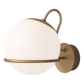 Model 238/1 Wall Light in Opaline Glass from Gino Sarfatti, Italy For Sale