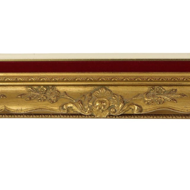 Vintage Baroque Style Gilded and Red Velvet Frame For Sale - Image 13 of 18