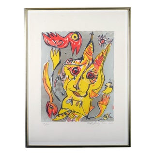 Carl-Henning Pedersen, H. C. Andersen Suite, 1890s, Litograph, Framed For Sale