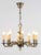 Low Brass 8-Arm Chandelier For Sale - Image 6 of 7