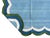 Casa Cosima Not Yet Made - Made To Order Handmade Cotton Vegetable Dyed Scalloped Edge Rug Sky Blue With Forest Green Border - 8'x10' For Sale - Image 4 of 11