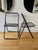 Black lacquered metal chairs. Mesh structure. Folding and sturdy. In very good condition - some signs of wear. Dimensions:...
