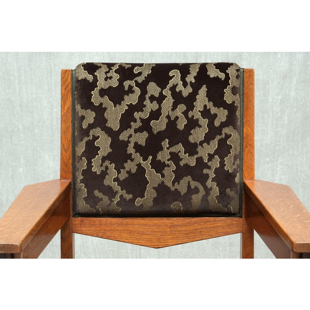Wood Art Deco Armchairs in Oak and Macassar from Anton Lucas, Netherlands, 1925, Set of 2 For Sale - Image 7 of 15