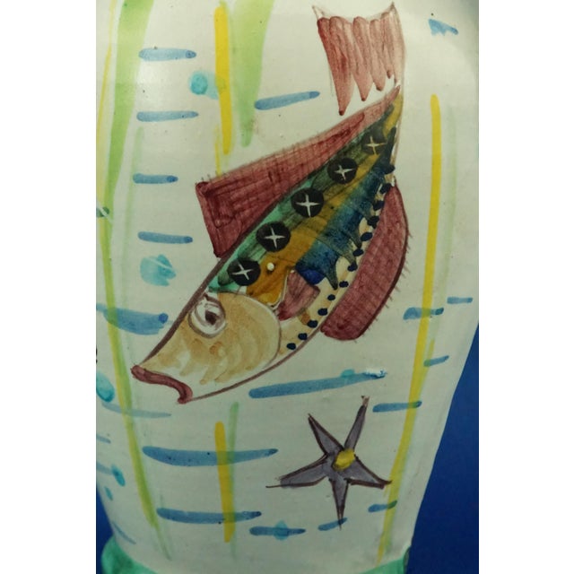 Wall-Mounted Majolica Ceramic Planter with Fish by Vincenzo Solimene for C.A.S. Vietri, Italy, 1890s For Sale - Image 11 of 16