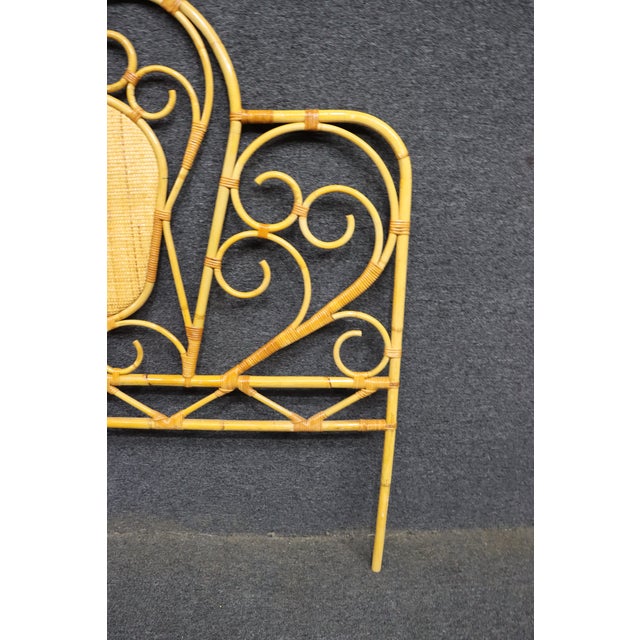 Mid Century Style Bamboo Double Headboard For Sale - Image 4 of 8