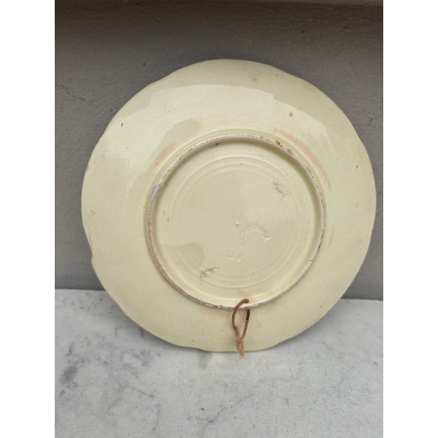 1920s Small German Majolica Apples Plate Circa 1920 For Sale - Image 5 of 5
