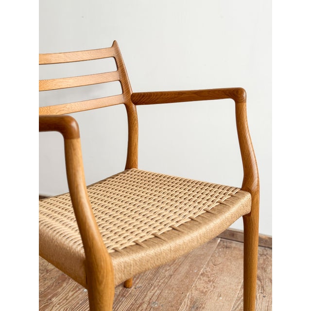Beige Mid-Century Modern Danish Model 62 Armchair in Oak by Niels O. Møller for J.L. Møllers, 1960s For Sale - Image 8 of 18