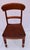 Late 1800’s Mahogany Regency breakfast side chair turned front legs curved backs