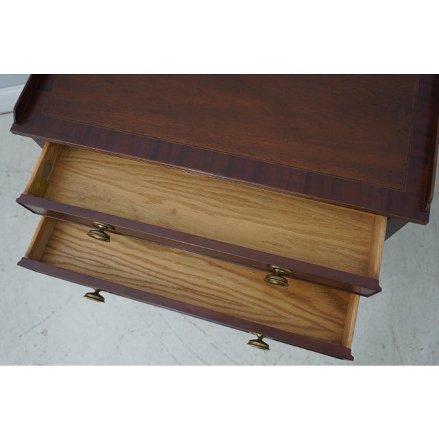 Baker Furniture Company Pair of Baker Historic Charleston Mahogany 2 Drawer Servers For Sale - Image 4 of 18