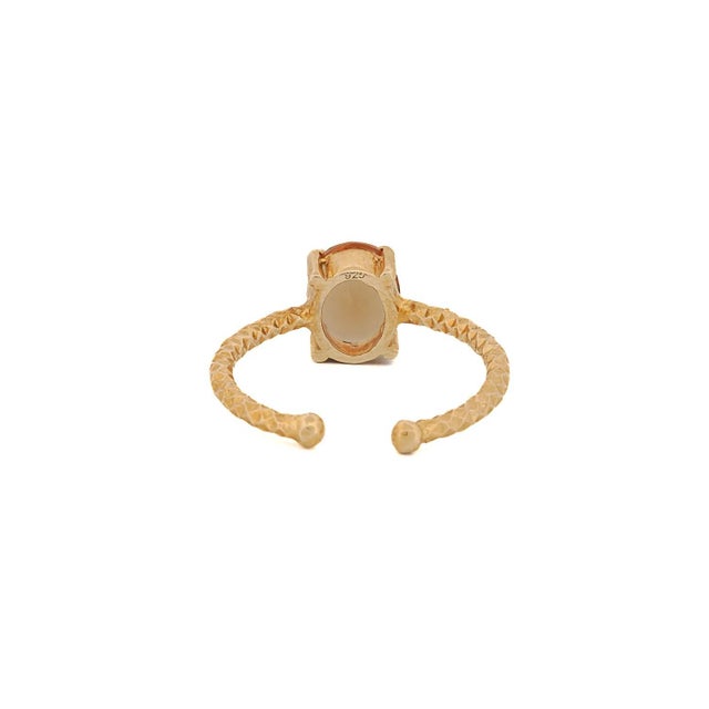 Citrine Gemstone Abundance Gold Ring, Size 5 For Sale In Miami - Image 6 of 7