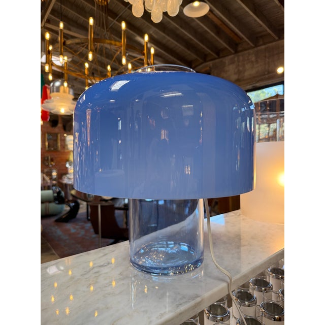 Glass 1970s Lt226 Murano Glass Table Lamp by Carlo Nason for Mazzega, Italy For Sale - Image 7 of 9