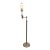 Transitional Brushed Nickel Swing Arm Floor Lamp For Sale