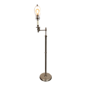 Transitional Brushed Nickel Swing Arm Floor Lamp